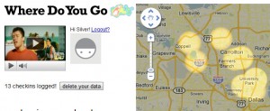 Where Do You Go - Foursquare Google Maps Mashup