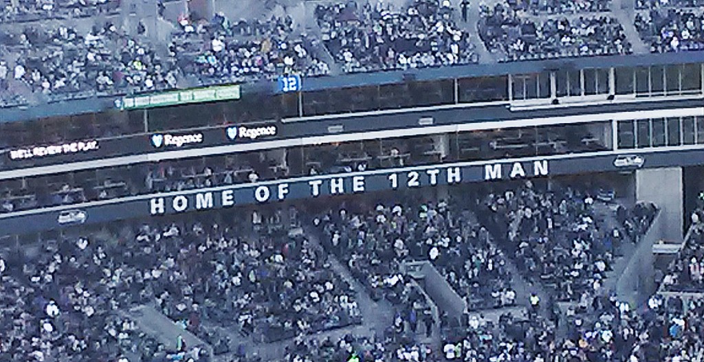 Home of the 12th Man by UW Dawgs - October 13, 2013 game between the Seattle Seahawks and Tennessee Titans at CenturyLink Field. Licensed under CC BY-SA 3.0