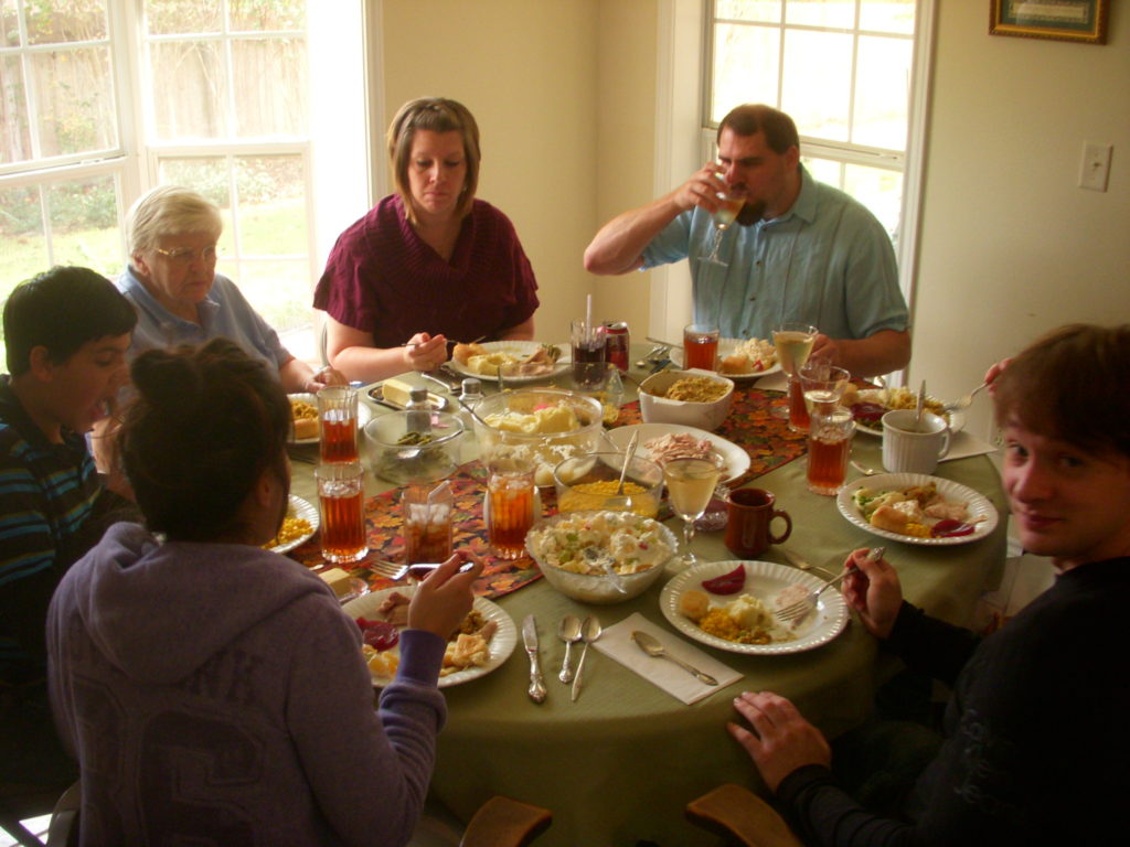 Smith family Thanksgiving feast.