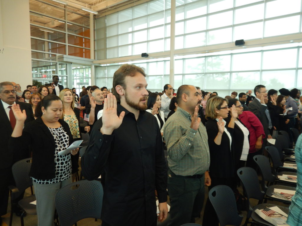 Mike, U.S. Naturalization Ceremony for citizenship, Irving, Texas, spring of 2016.